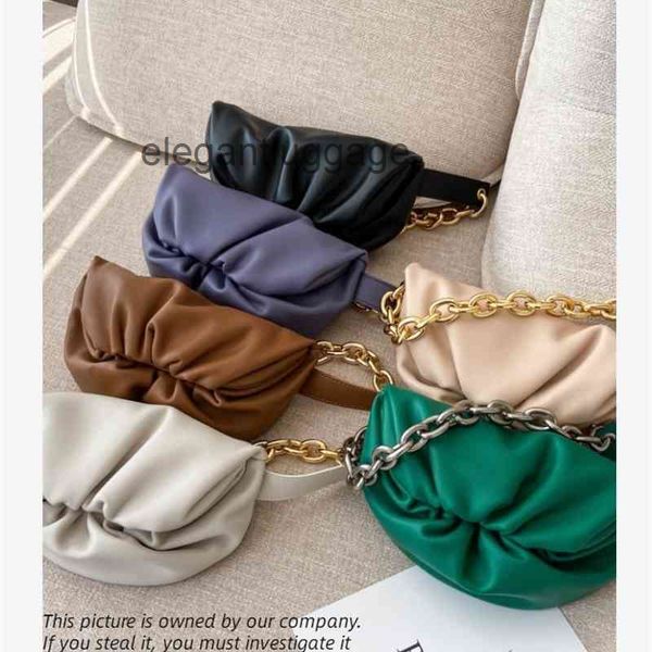 

handbags venetas designer bottegaas women 2022 spring bvs cloud gold chain waist bag leather women's qxs1