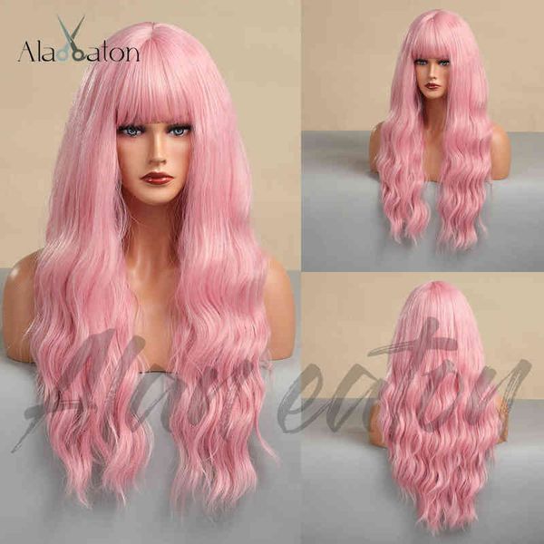 

wig female pink qi bangs wave long curly wig lolita cosplay s 220527, Black