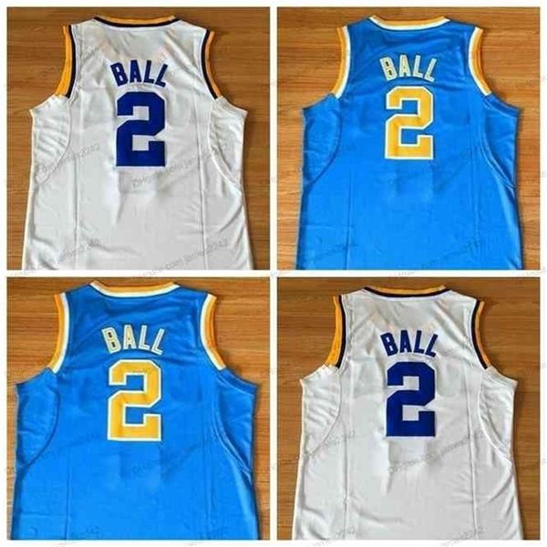 Nikivip дешевый пользовательский UCLA 2 баскетбол баскетбол с петлей белый синий цвет любого номера Имя размера 2xs-5xl Винтаж верхний качество