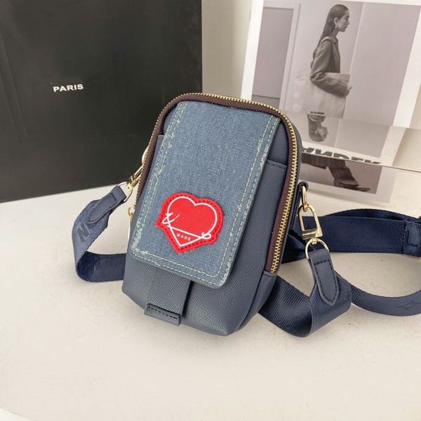 Marke Damen Rucksack große Marke Denim + PU-Nähte Sport neue Mini-Grils-Tasche Druck kleine Gril-Rucksäcke High-End-All-Match