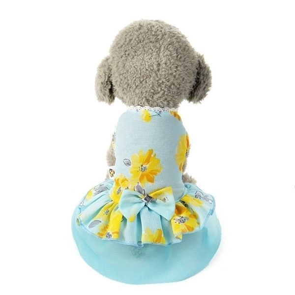 Dog Cat Bow Tutu Dress Lace Salia de estimação Puppy Princess Costume roupas de vestuário y200917