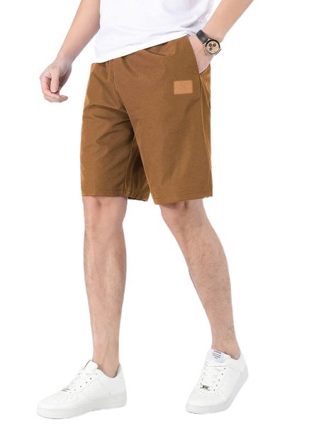 

men patched detail shorts o8w8#, White;black