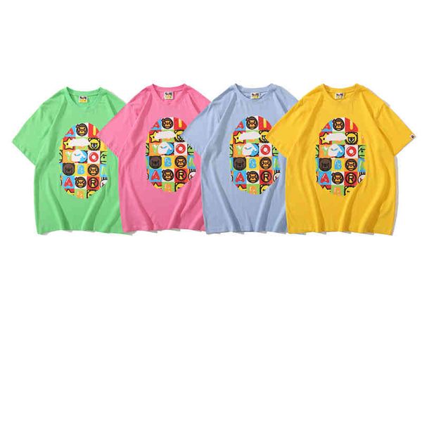 

men's t-shirts summer color printing fashion brand men's and women's youth couple short sleeve t-shirt r7eb, White;black