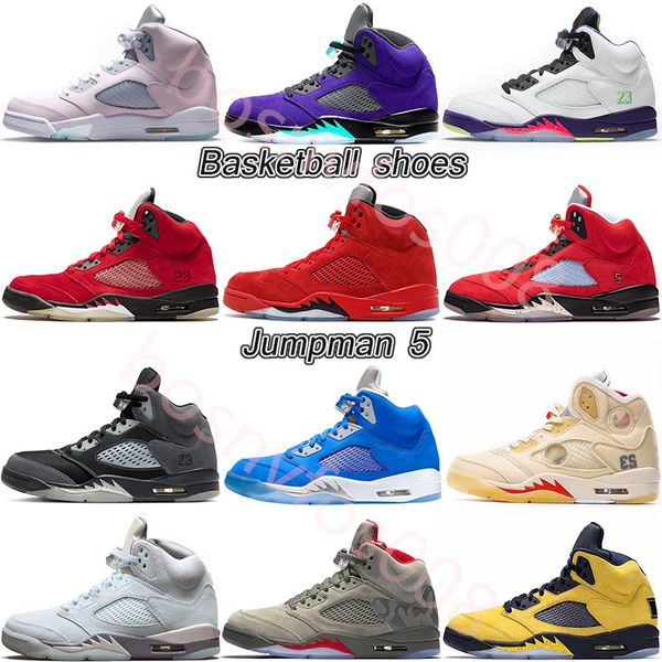 

2022 new jumpman 5 5s basketball shoes anthracite bluebird jade horizon men gorgeous pink alternate grape alternate sneakers trainers outdoo