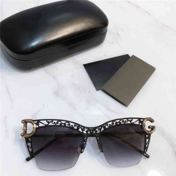 

sunglasses d's hollowed out carved totem cat's eye star show personality fashion sunglasses h2ck, White;black