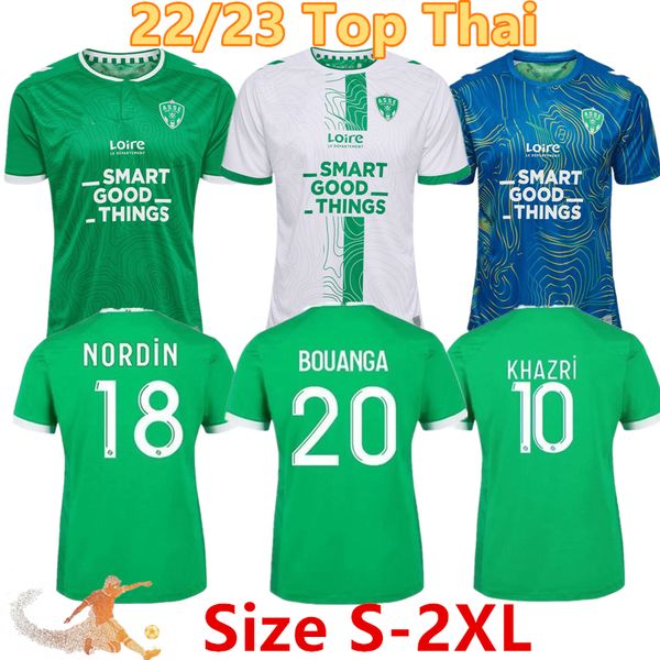 

22 23 as saint etienne soccer jerseys home beric cabella diony maillots de foot shirt khazri aouchiche bouanga football uniform, Black;yellow