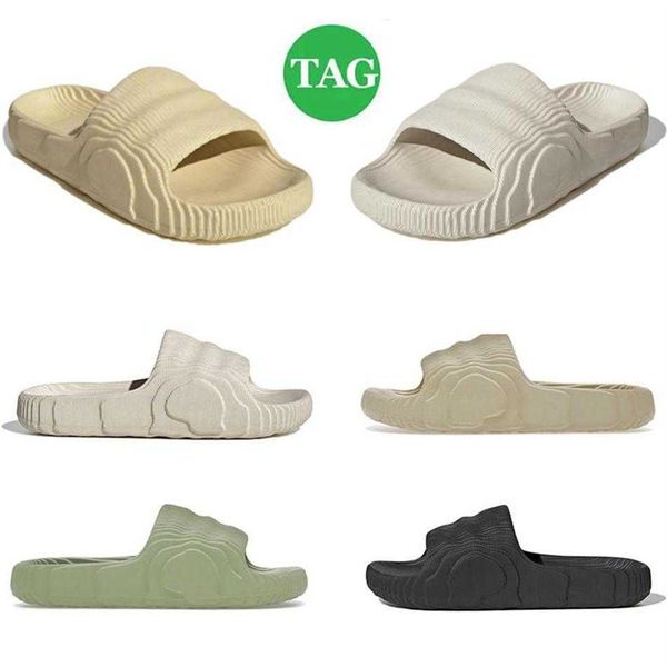 

adilette 22 men women designer slippers slides sandals platform shoe fashion breathable magic lime st desert sand black grey slipp245t