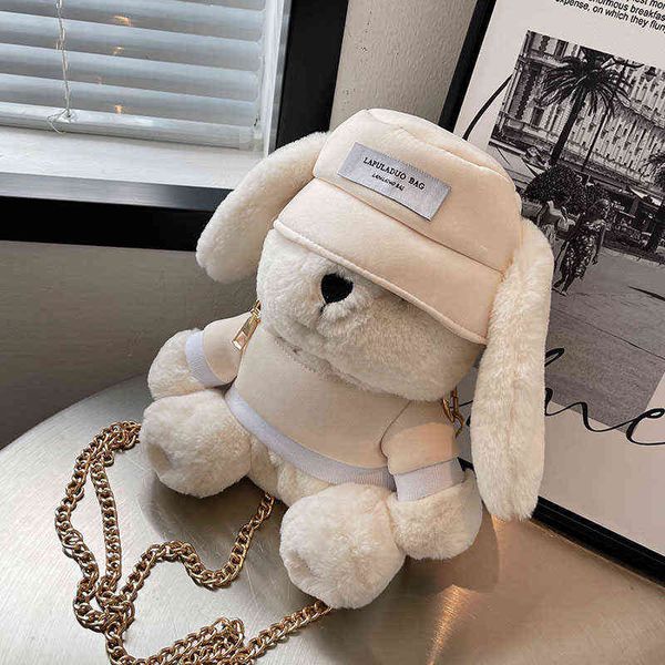 

cute rabbit big ears pop crossbody bag soft cuddle shoulder messenger bags designer pocket money bag baby boy girl gift 2205624