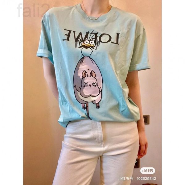 

women's t-shirt designer chaopai 22 early spring new embroidery casual round neck t-shirt loose short sleeve men and women vzq2, White