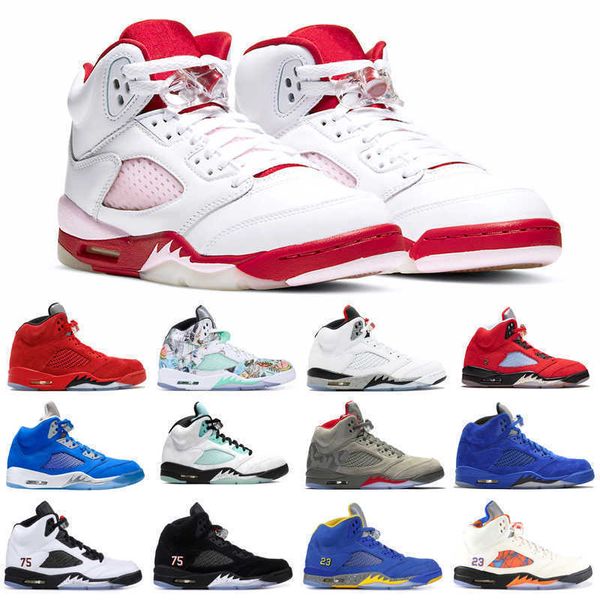 

fashion 5s basketball shoes bluebird anthracite island green stealth 2 oreo men women 5 alternate bel sneakers trainers size 7-13, Black