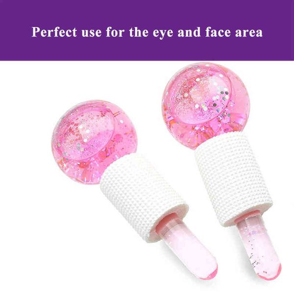 

magic lcewave beauty ball facial cooling ice globes crystal roller face deep massage relieve puffy eye hockey 220520