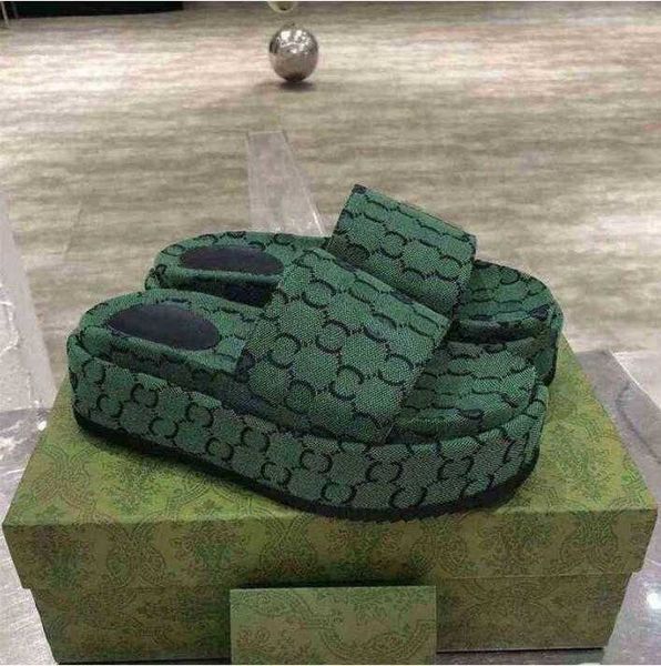 

new 2022 designer womens g sandals mens slippers dress shoes high heels luxury flat platform embroidered print jelly rubber leather women, Black