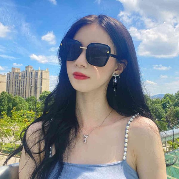 

women sunglasses luxury brand designer 2022 version of polygon women's big frame round shade mirror vintage glasses for men ladies eyew, White;black