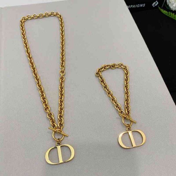 

d home new letter bracelet temperament jewelry2022 luxury brand fashion design versatile necklace, Silver