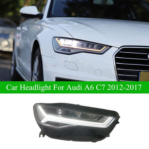 Auto Segnale di Girata Testa Della Luce Per Audi A6 C7 DRL Gruppo Faro 2012-2017 LED High Beam Accessori Auto Lampada