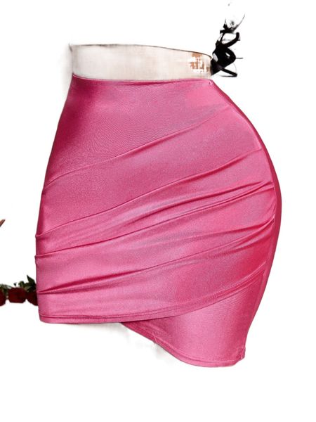 

sxy high waist tulip hem bodycon skirt a6j9#, Black