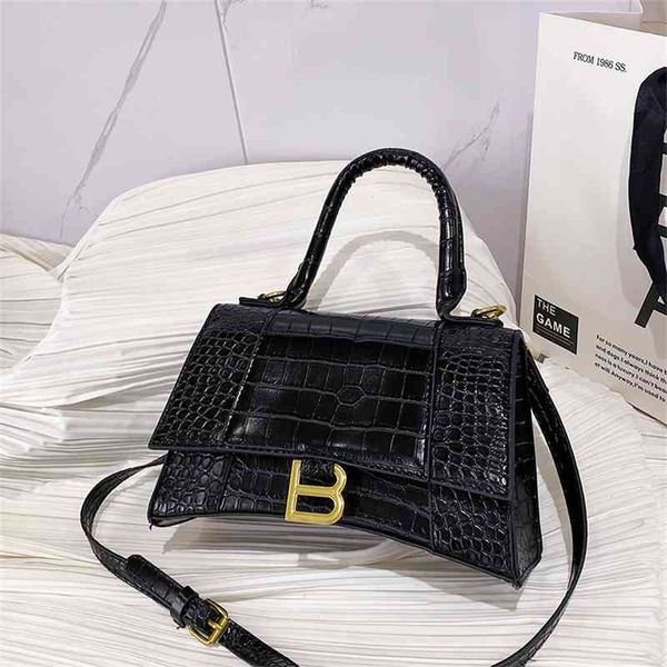 

bags pattern simple letter handbag 2022 new versatile texture sling one shoulder messenger women's purse