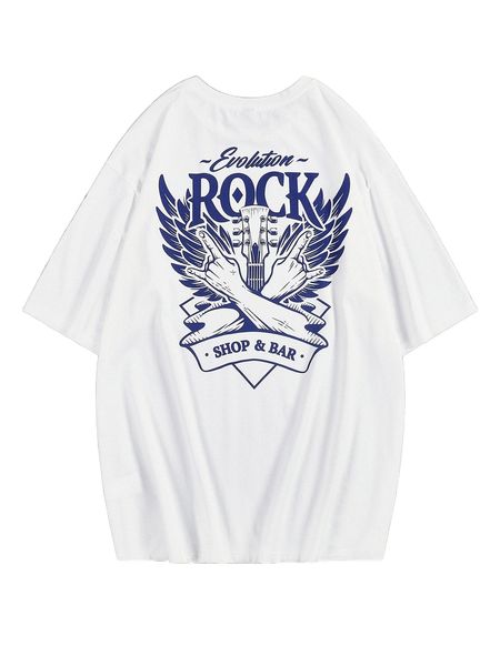 

x vecster men gesture & wings print tee 03yd#, White;black