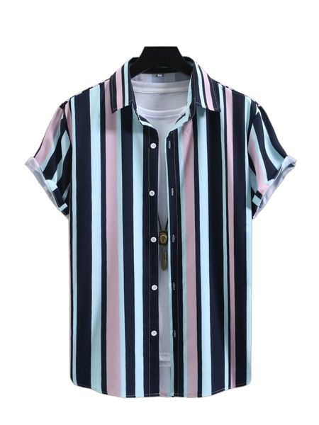 

men block striped shirt without tee r7t7#, White;black