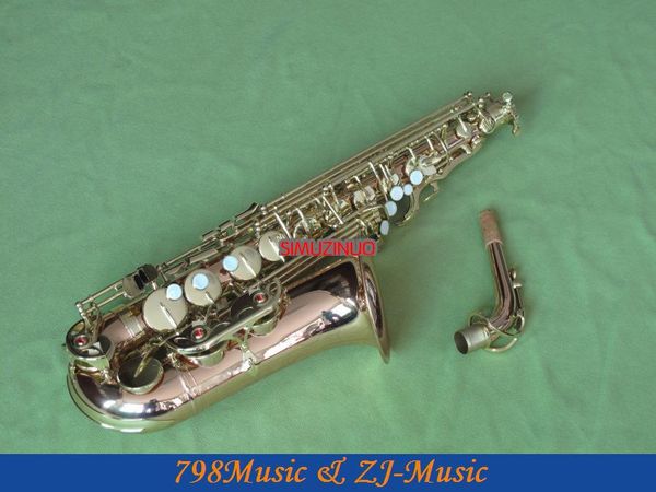 

new professional phosphor bronze copper eb alto saxophone high f# with case