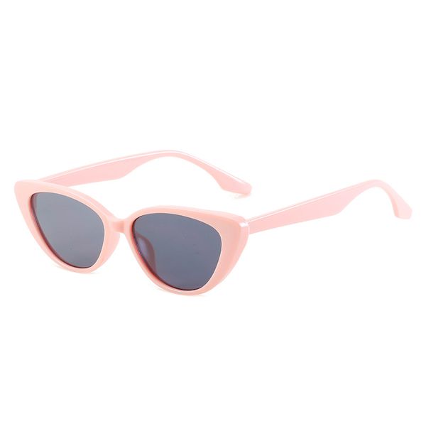 

new retro small frame cat eye candy sunglasses, White;black