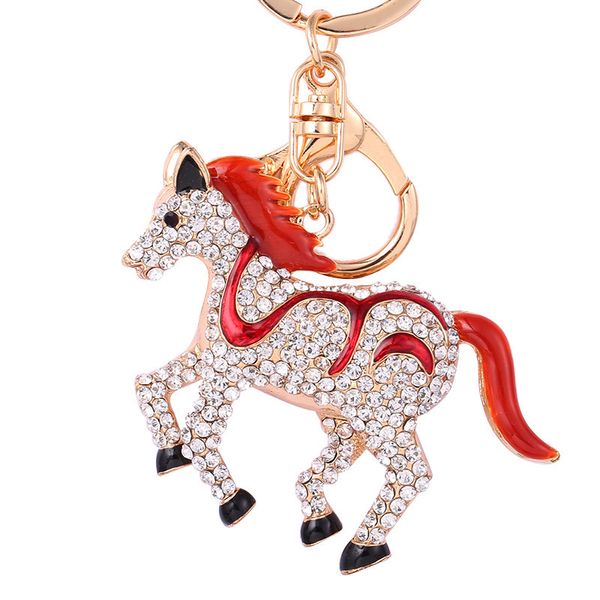 Chaves de Cavalos para Women Purse Charms for Handbags Party Favor Pingnder Crystal com anel -chave 1222411