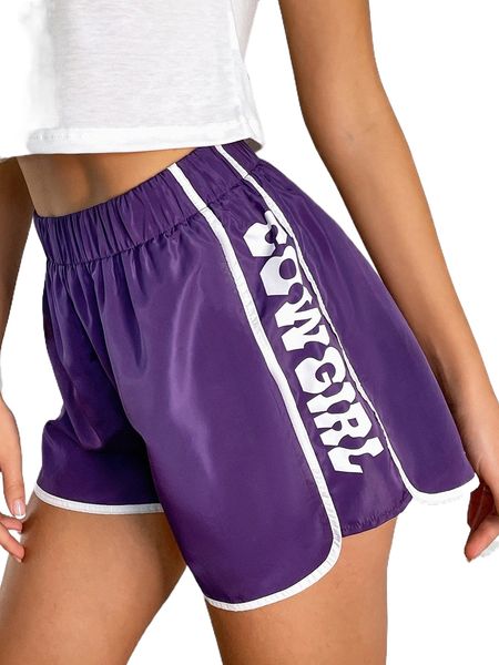 

letter graphic track shorts 10fb#, White;black