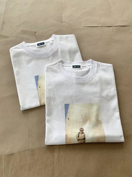 

2022ss white print t shirt men women 1 quality tees t-shirt real pics, White;black