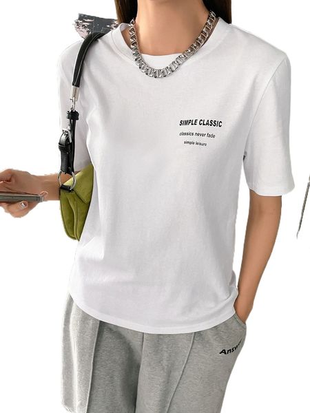 

dazy slogan graphic crew neck tee m4kt#, White