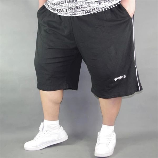 

men's plus size shorts 8xl 9xl 10xl waist 142cm summer large elastic sports casual loose 58 black 220325, White;black