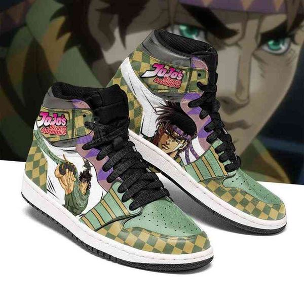 

jojo's bizarre adventure sneakers joseph joestar anime shoes, Black
