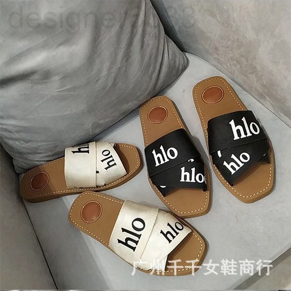 

sandals designer high version woven belt cross slippers women's flat style square head breathable sandals light holiday beach shoes w7x, Black