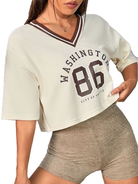 

letter graphic drop shoulder tee k0ld#, White