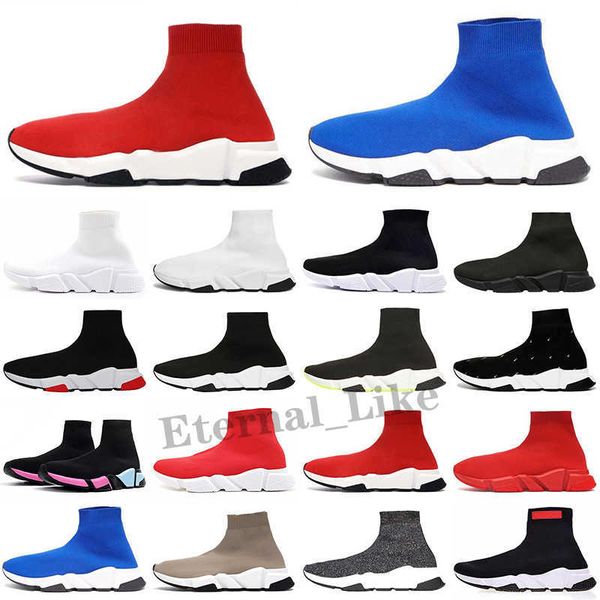 

mens sock shoes platform womens sneakers 1 2.0 triple black white classic with lace jogging walking outdoor boot size 35-45