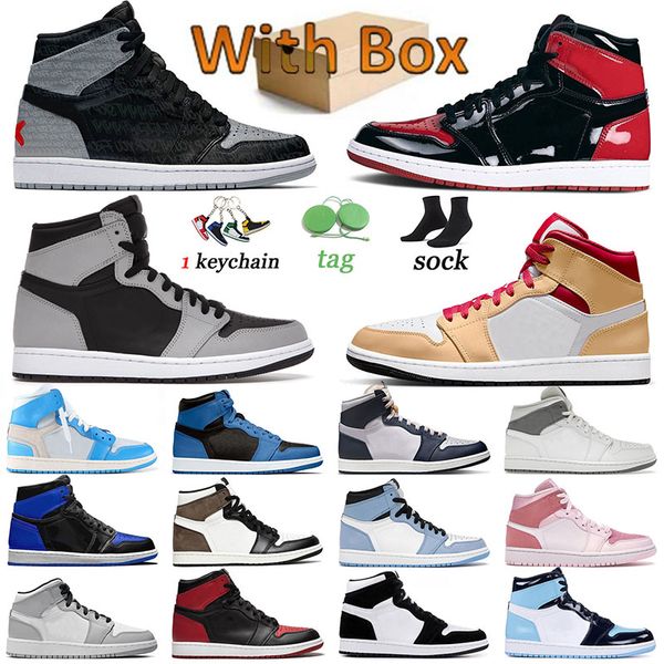 

2022 arrival jumpman 1 basketball shoes men trainers designer women grey camo rebellionaire bred patent coconut milk paris white banned surf