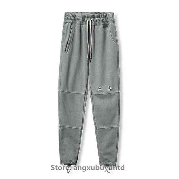 

spring new av men's casual pants all-match loose large size fashion brand multi-pack washed old sports fitness jogging trend lace desig, Black