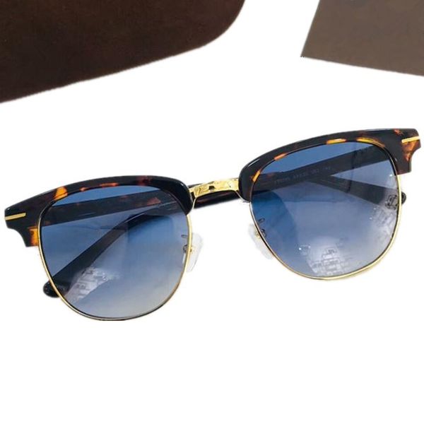 

new arrival quality eyebrow frame sunglasses uv400 italy-imported pure-plank frame metal hd gradient color lenses full-set packing