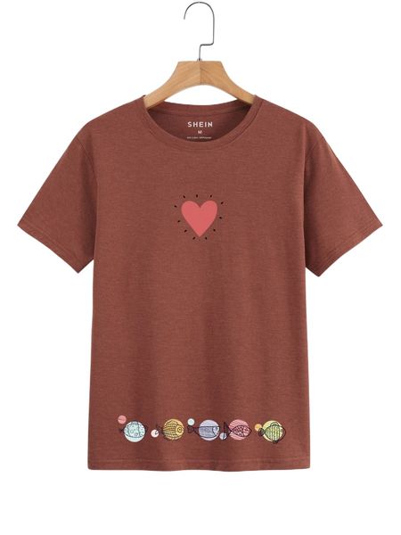 

fish & heart print tee j2xm#, White
