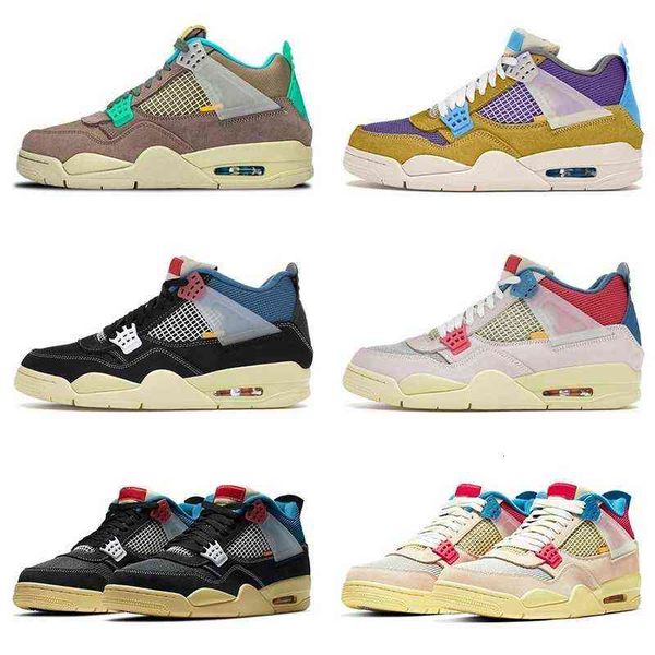 

men outdoor shoes 4s jumpman 4 union 30th anniversary desert moss taupe haze noir guava ice roma green mens trianers sports sneaker