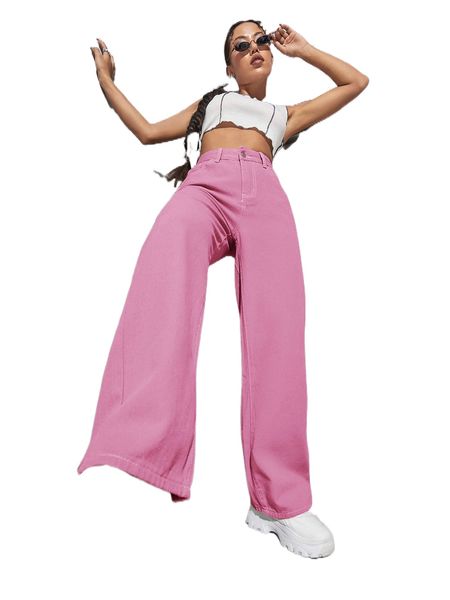 

high waist slant pocket boyfriend jeans g81r#, Blue