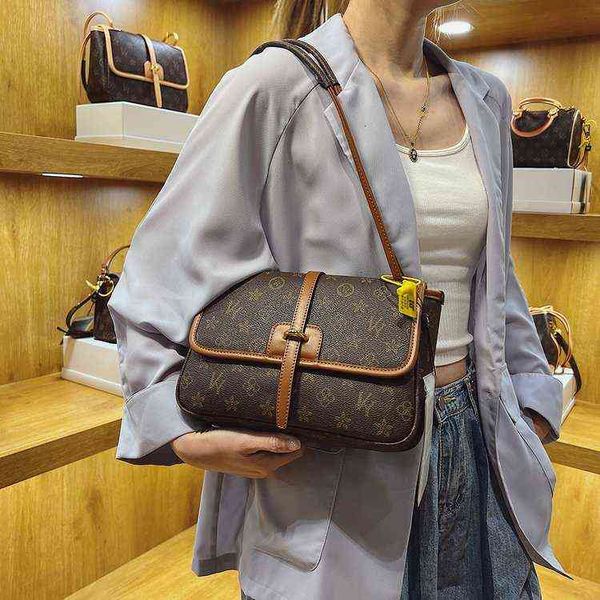

kuya ky contrast color single shoulder women's bag menger brown coffee bag popular