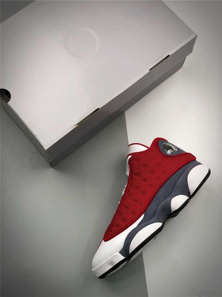 

2022 authentic 13 red flint basketball shoes gym-red grey white black navy university blue real carbon fiber 3m reflective sneakers