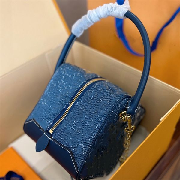 

lightweight canvas bags , one shoulder, one slant, versatile women's oxford sport pouch, luxury design, blue dice bag