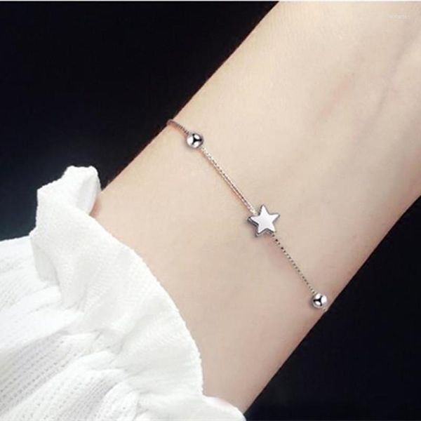 Bracelets de charme Moda Moda Silver Feminino Jóias Estrela/ Caixa Design para Girl Women Engagement Party Gift Kent22