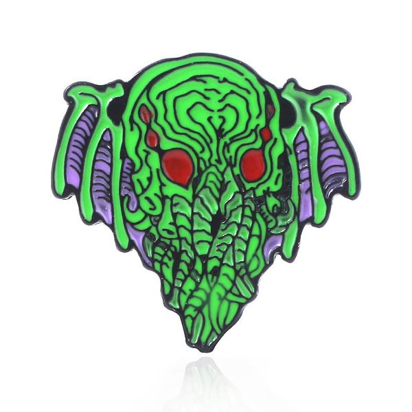 

funny seabed animal hard enamel pins collect funny horror movies metal cartoon brooch backpack collar lapel badges, Blue