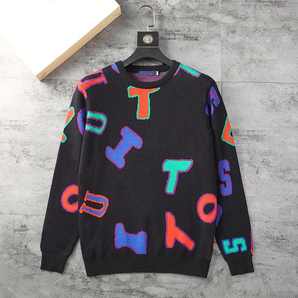 

fashion mens womens designer sweaters letters pullover men hoodie long sleeve active sweatshirt knitted sweater, White;black