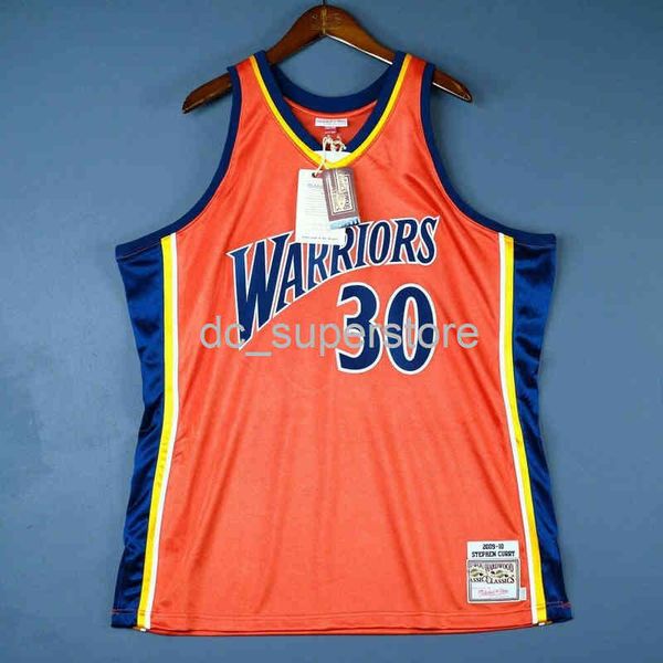 

100% stitched stephen steph curry mitchell ness orange jersey men xs-5xl 6xl shirt basketball jerseys retro ncaa shirt, Black