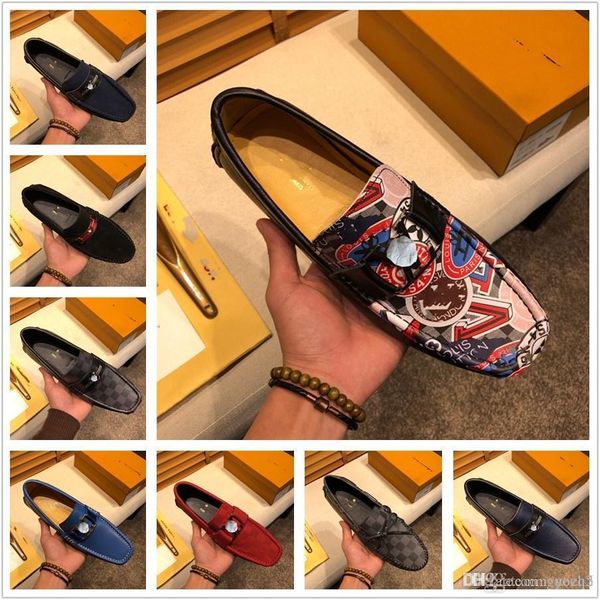 

mm new shoes fashion men party and wedding handmade loafers italian men's designer luxury dress shoes comfortable breathable mens shoe, Black