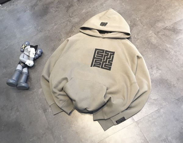 

designer sweatshirt jimo sweater 21 new winter paris men's and women's maze printing casual loose hooded plush 2002 luxury hoody, Black