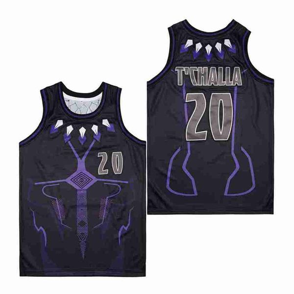 

movie basketball jerseys 20# black panther jersey mens size s-xxl 001, Black;red